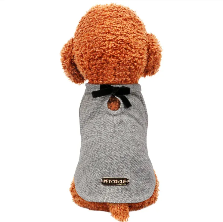 Teddy Dog Clothes with Bowtie Vest for Pets 2019