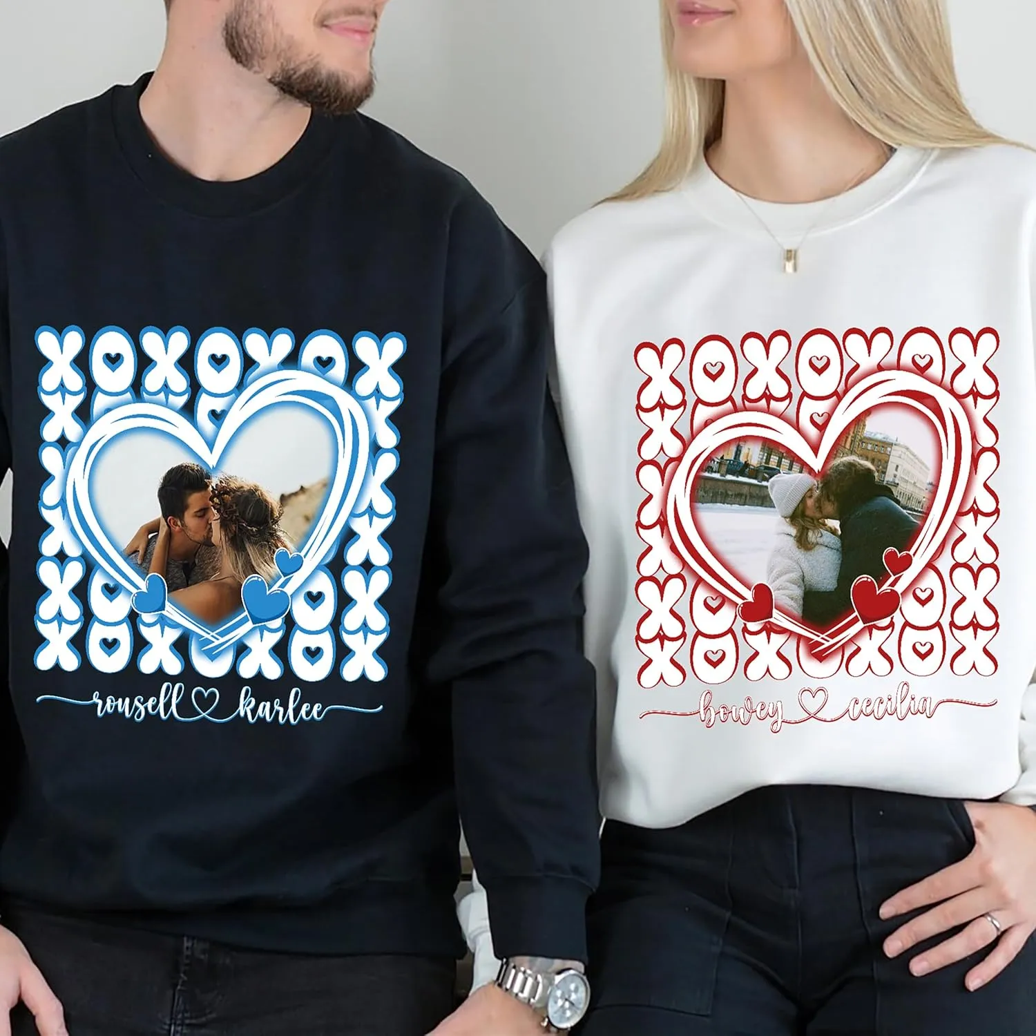 Tehg & Tuhg Custom Your Photo T Shirts Bootleg Tee Rap for Girlfriend Boyfriend, Custom Face Shirt Gifts for Him Her Birthday