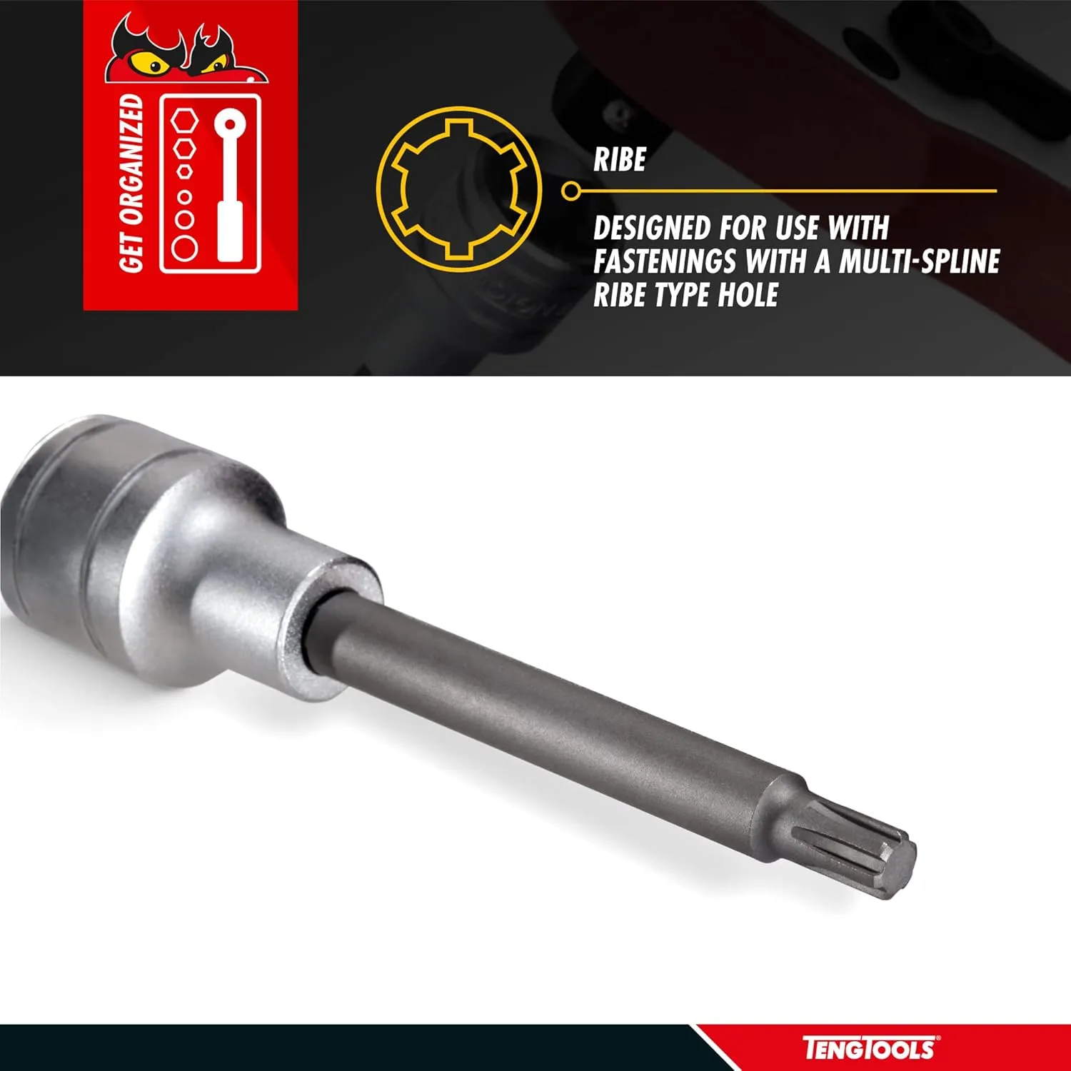 Teng Tools M11 1/2 Inch Drive Ribe Multi Spline Chrome Vanadium Socket | Mechanic Tool | Hand Tool - M122711-C