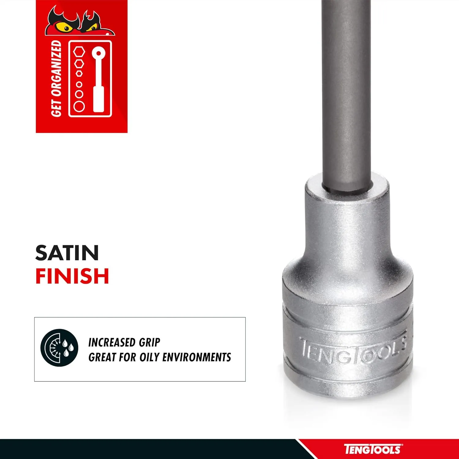 Teng Tools M11 1/2 Inch Drive Ribe Multi Spline Chrome Vanadium Socket | Mechanic Tool | Hand Tool - M122711-C