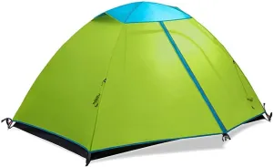 Tent Camping Double Layer Rainproof Lightweight Dome Tent Outdoor Travel Portable Couple Tent,Green