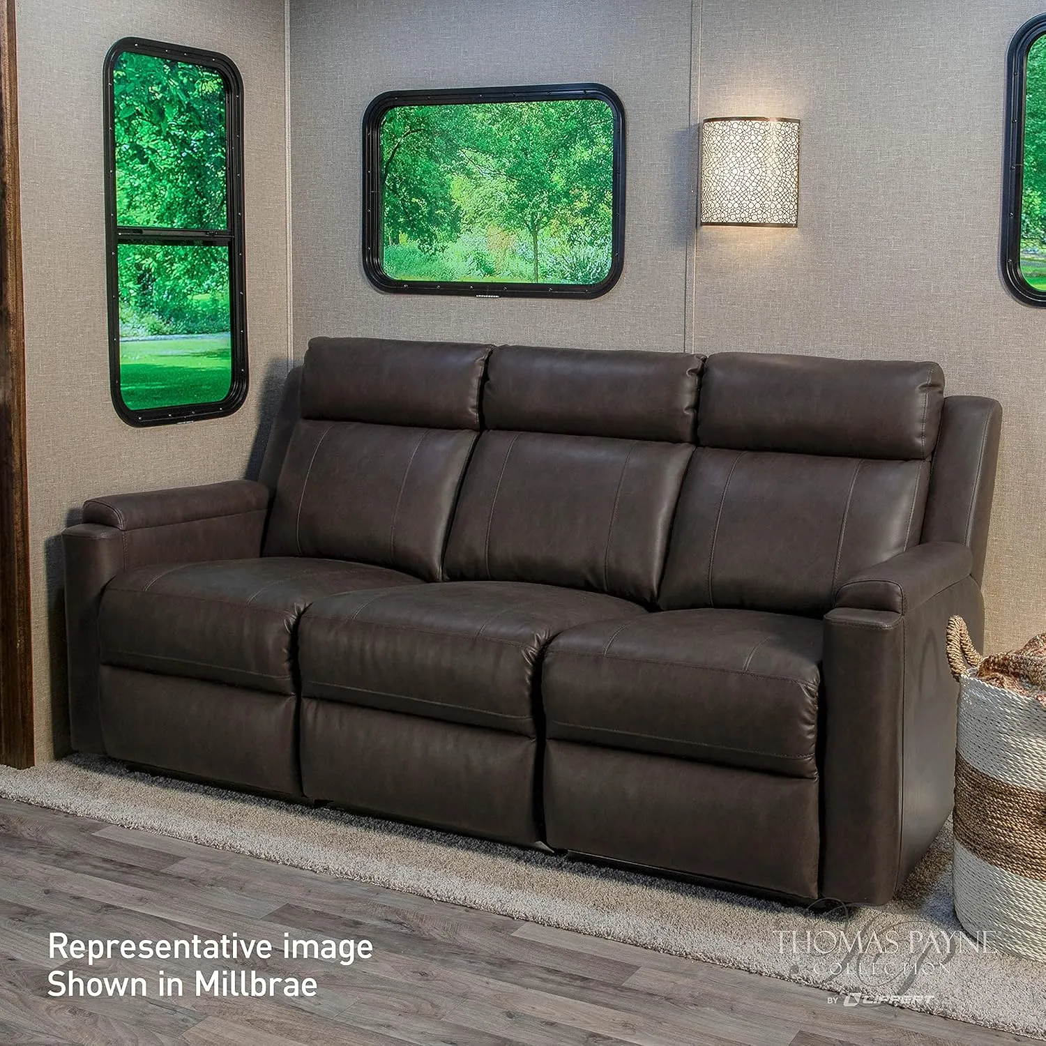 THOMAS PAYNE Theater Seating Collection Left Hand Recliner for 5th Wheel RVs, Travel Trailers and Motorhomes