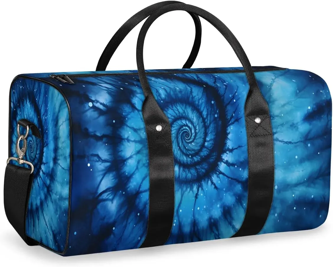 Tie Dye Travel Duffel Bag for Women Men Waterproof Foldable Overnight Weekender Bag Large Capacity Sports Gym Bag