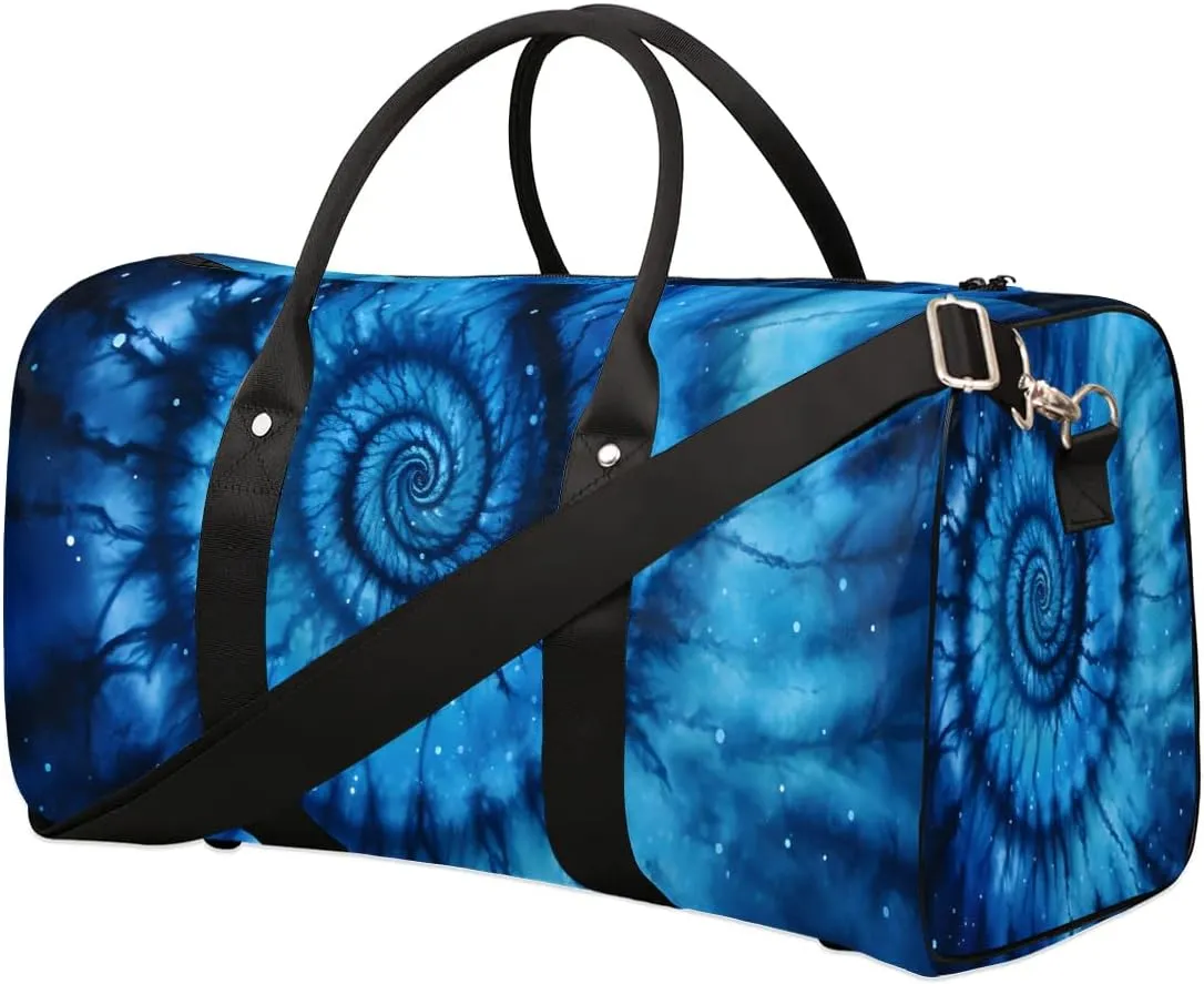 Tie Dye Travel Duffel Bag for Women Men Waterproof Foldable Overnight Weekender Bag Large Capacity Sports Gym Bag