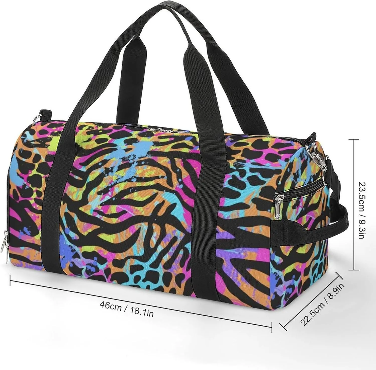TigerPrint Portable Large Capacity Fully Printed Fitness Bag Unisex