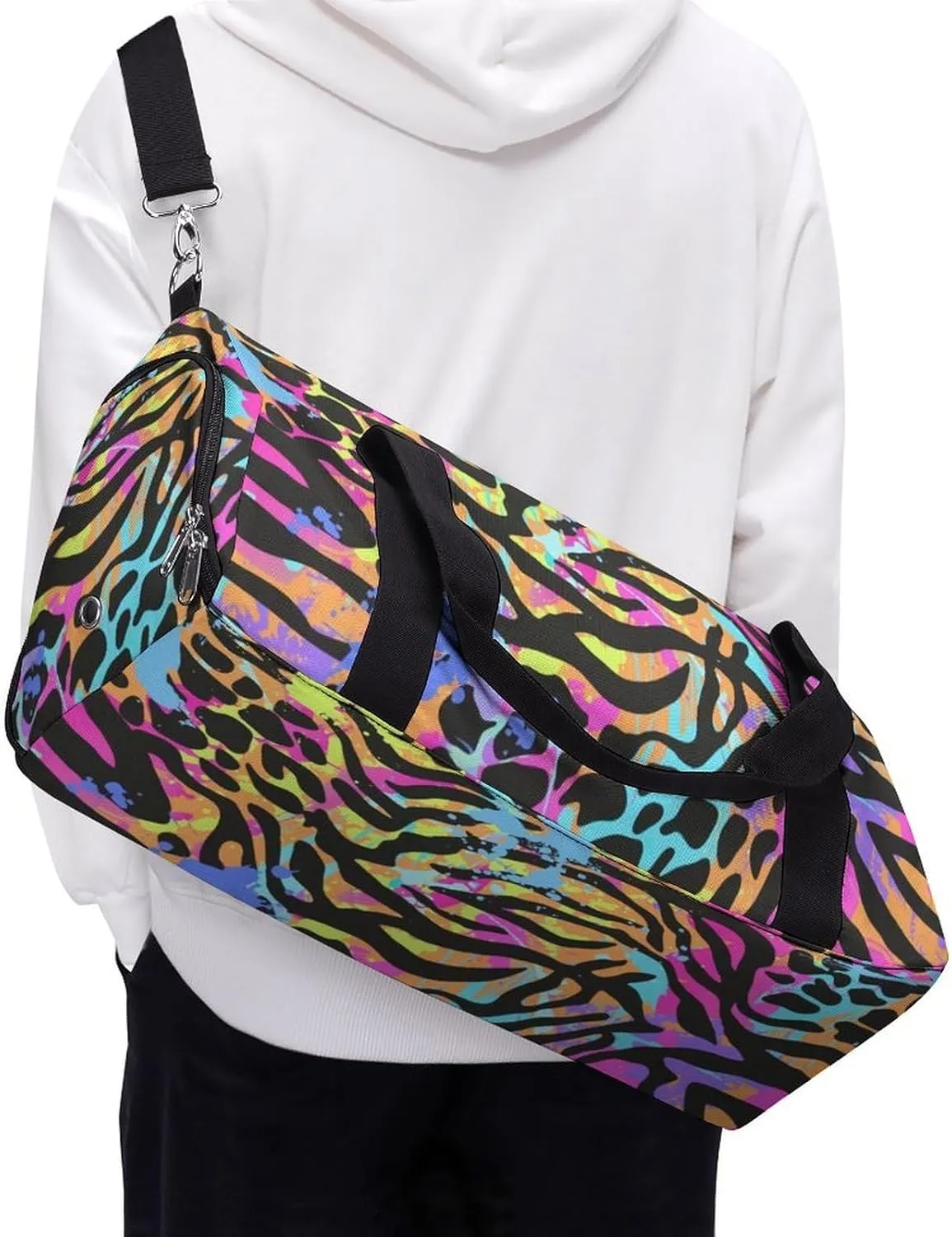 TigerPrint Portable Large Capacity Fully Printed Fitness Bag Unisex