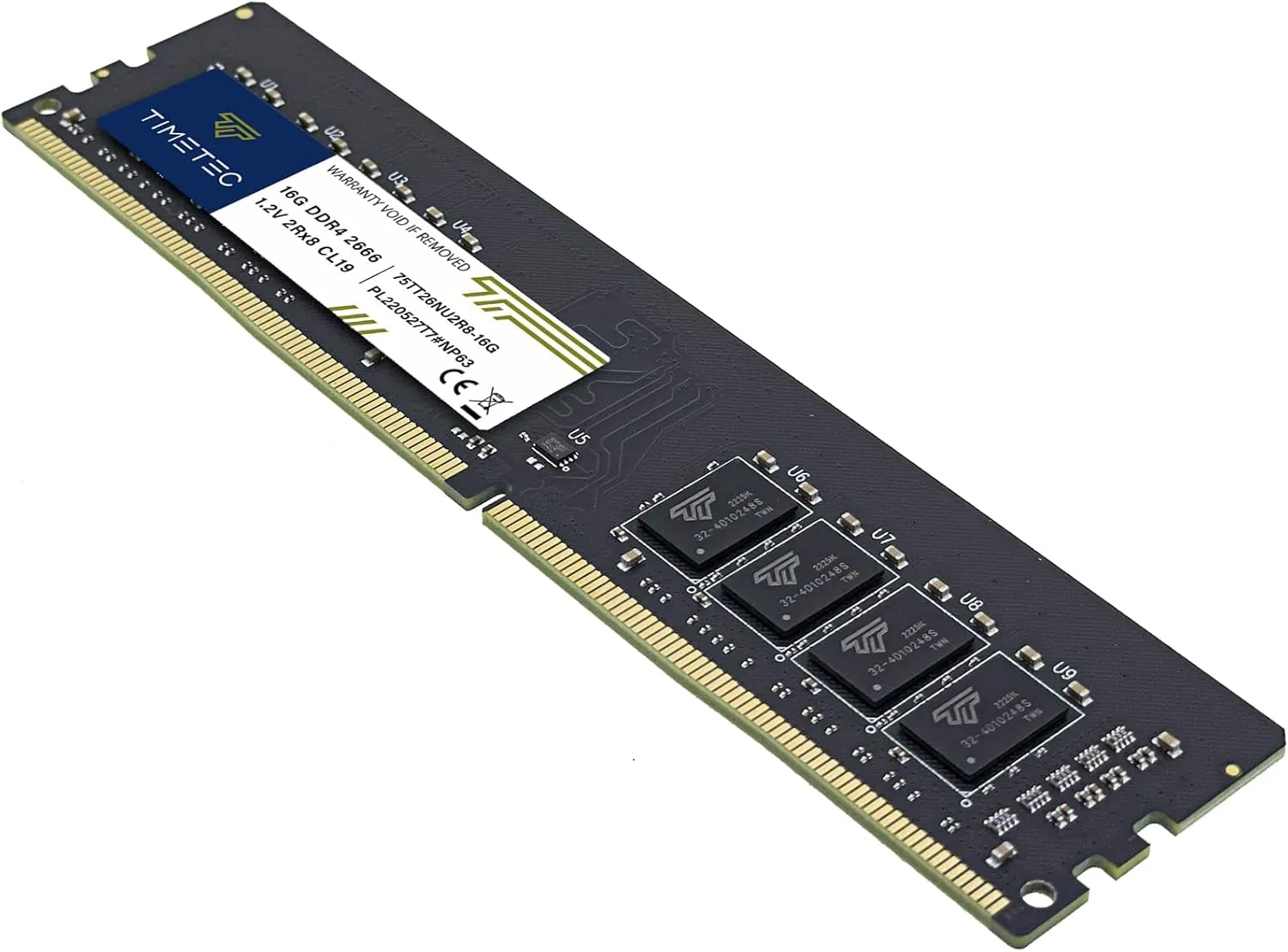 Timetec 16GB DDR4 2666MHz PC4-21300 Non-ECC Unbuffered 1.2V CL19 2Rx8 Dual Rank 288 Pin UDIMM Desktop Memory RAM Module Upgrade (16GB)