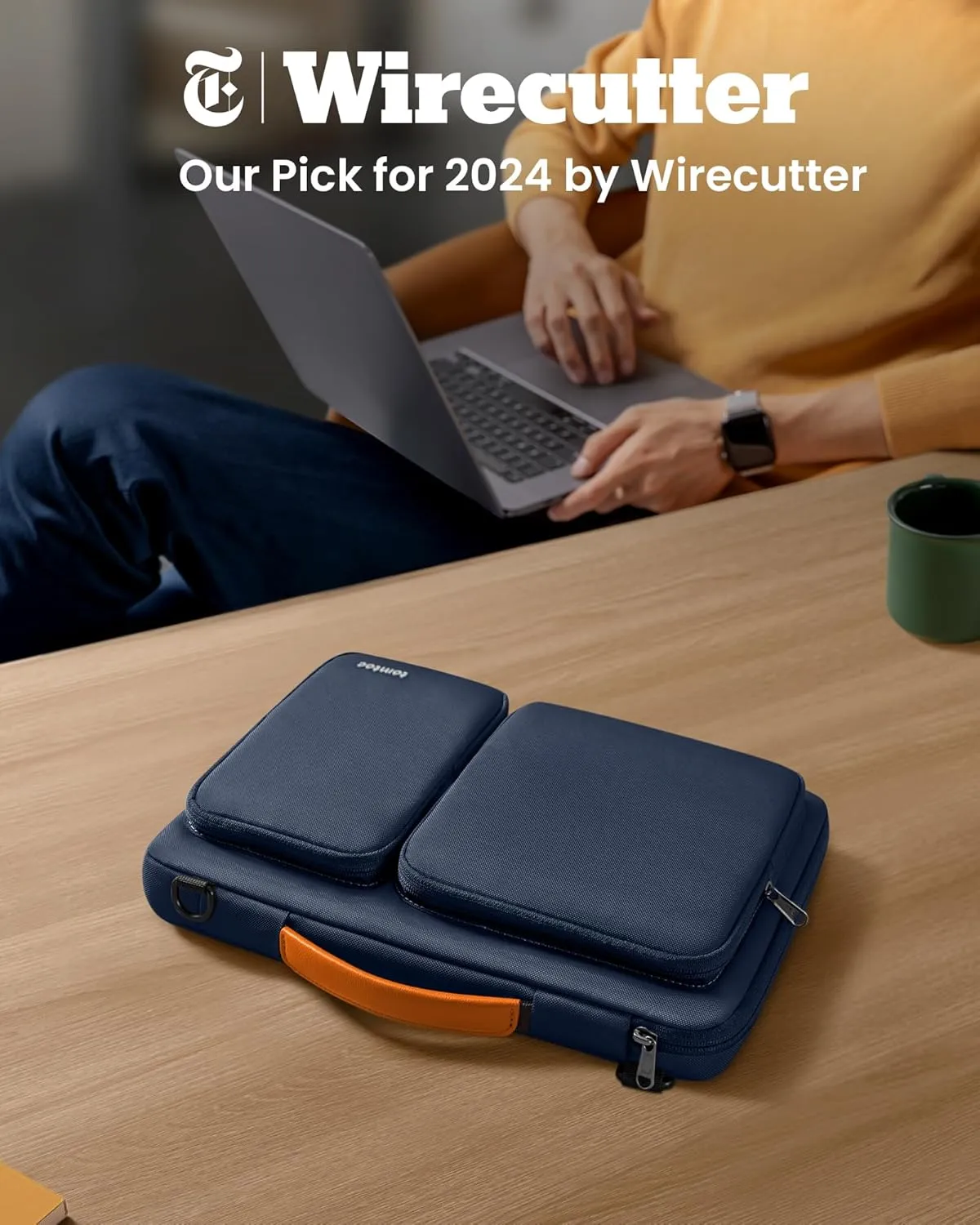 tomtoc 360 Protective Laptop Shoulder Bag for 13 Inch 2025 MacBook Air M4/A3240, M3/A3113, M2/A2681, M1/A2337, MacBook Pro M2/M1, 13-in Surface Pro 11th AI/10/9, Water-resistant Accessory Case
