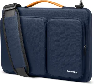 tomtoc 360 Protective Laptop Shoulder Bag for 13 Inch 2025 MacBook Air M4/A3240, M3/A3113, M2/A2681, M1/A2337, MacBook Pro M2/M1, 13-in Surface Pro 11th AI/10/9, Water-resistant Accessory Case
