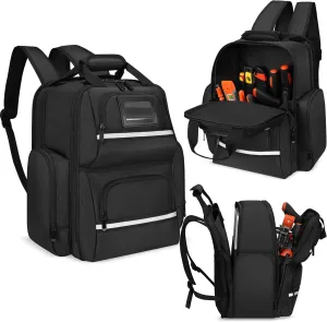Tool Backpack Organizer Heavy Duty Tool Storage Organizer with Non-slip Bottom, Tool Storage Organizer Bag with Adjustable Strap, Toolbox Organization for Various Instrument Electrician, Repairman