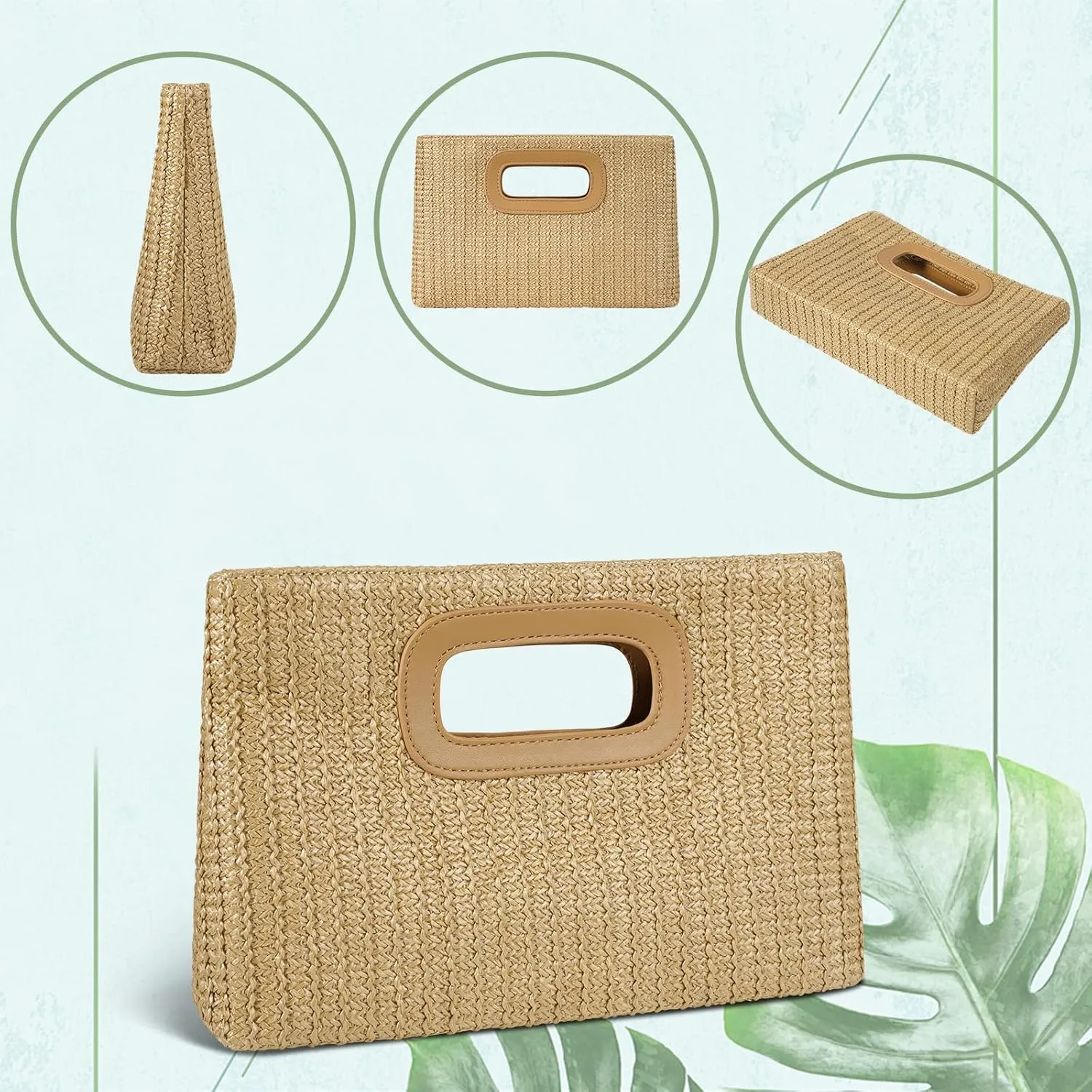 Top Handle Clutch Handbags for Women, Evening Handbag Shoulder Crossbody Purse with Gold Chain