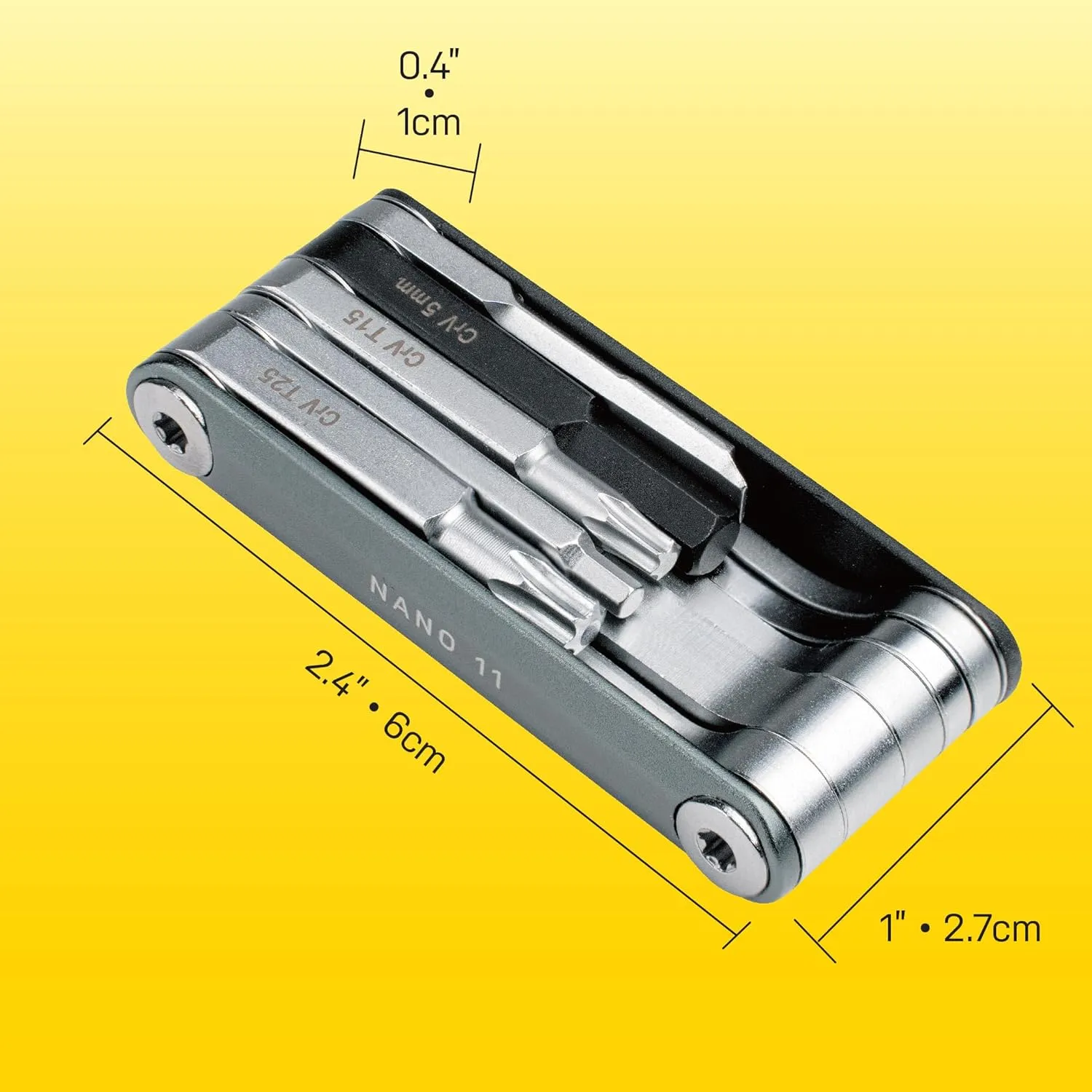 Topeak Nano 11 Multi-Tool - Compact CNC-Made Portable Tool with 11 Functions - Nano 11 (11 functions)