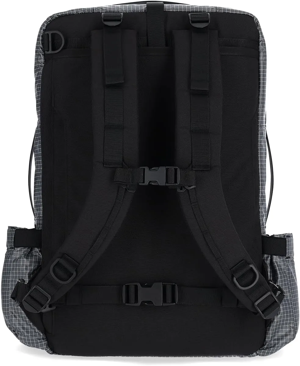 Topo Designs Global Travel Bag 30-40 Liter - Carry-on Compliant Versatile Pack, 3 Carry Options, External Laptop Sleeve (Eco-Friendly, 30L, Apex Black)