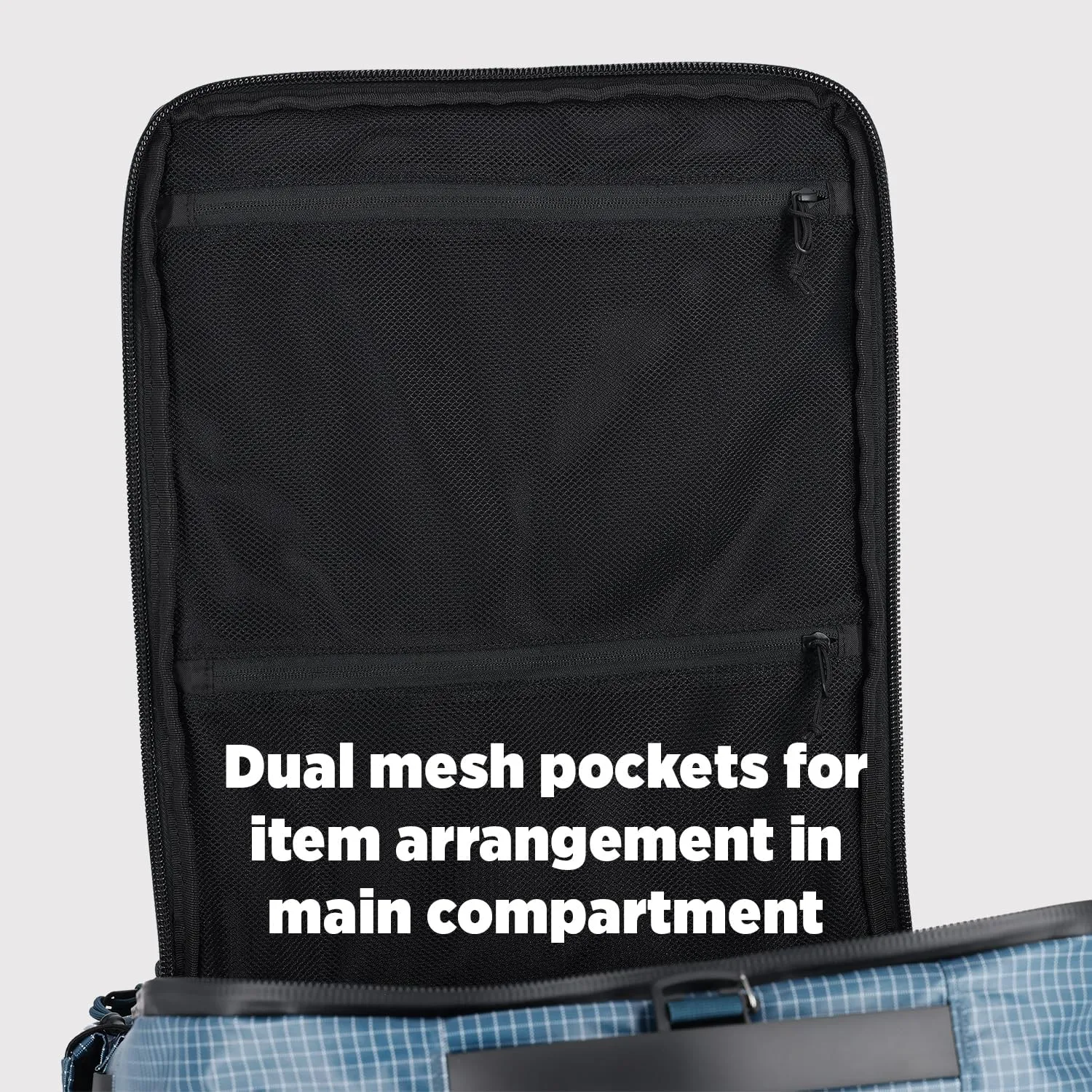 Topo Designs Global Travel Bag 30-40 Liter - Carry-on Compliant Versatile Pack, 3 Carry Options, External Laptop Sleeve (Eco-Friendly, 30L, Apex Pond Blue)