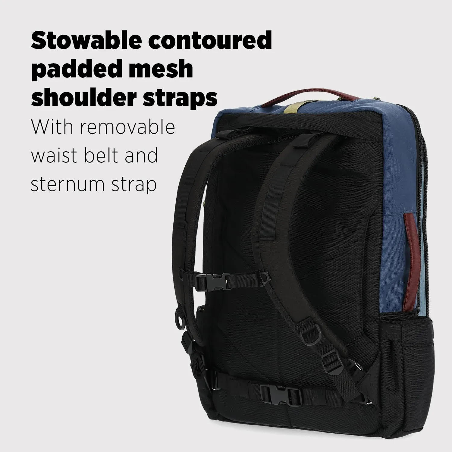 Topo Designs Global Travel Bag 30-40 Liter - Carry-on Compliant Versatile Pack, 3 Carry Options, External Laptop Sleeve (Eco-Friendly, 30L, Pine)
