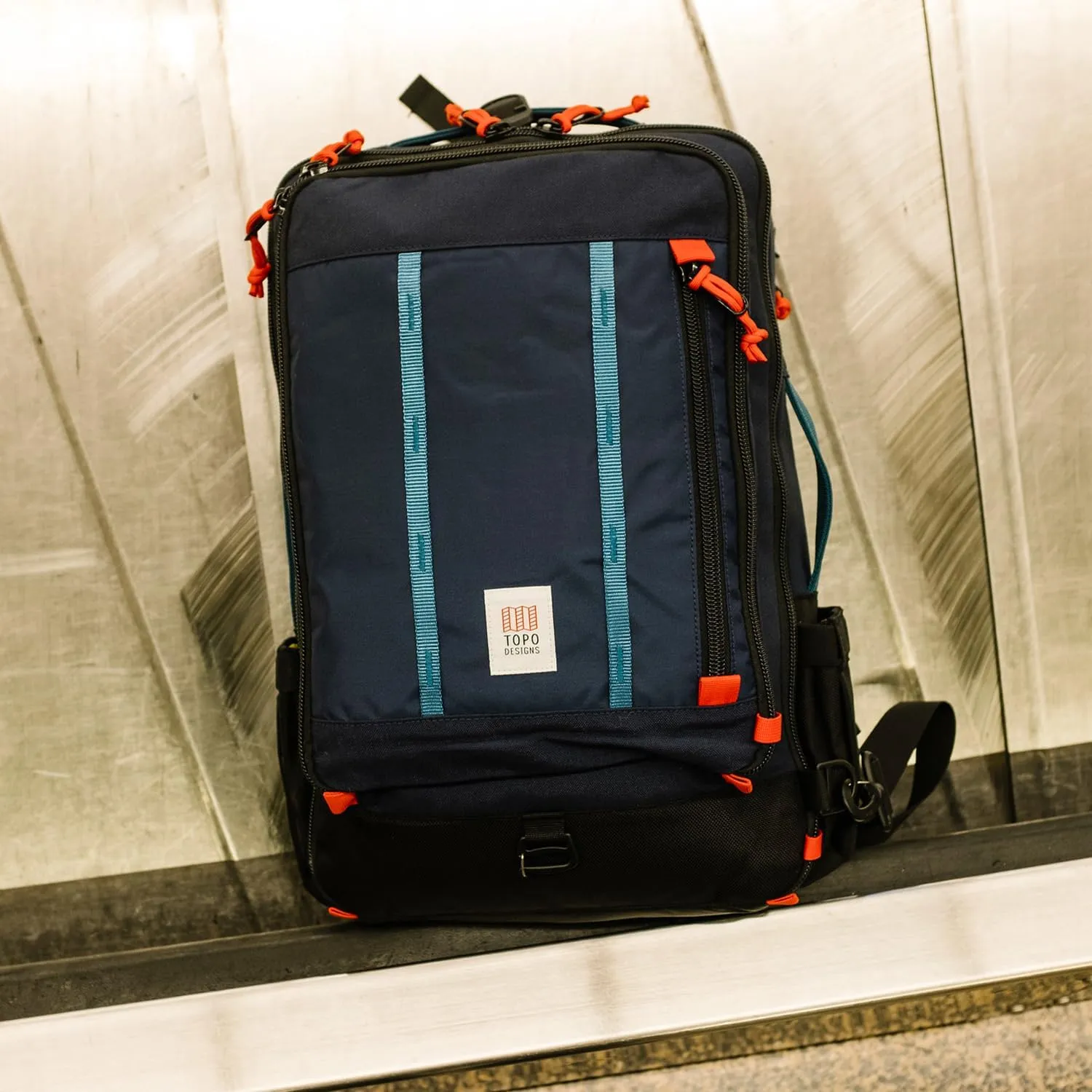 Topo Designs Global Travel Bag 30-40 Liter - Carry-on Compliant Versatile Pack, 3 Carry Options, External Laptop Sleeve (Eco-Friendly, 30L, Pine)