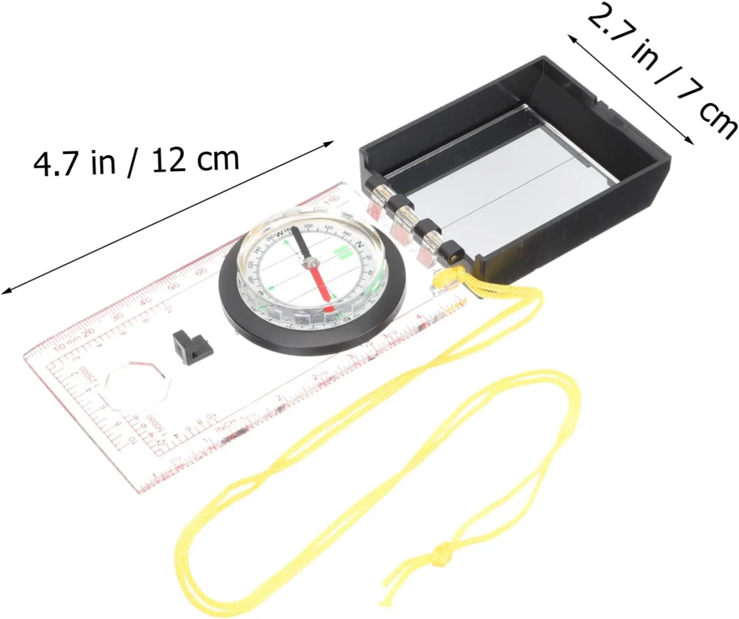 TOYANDONA Outdoor Compass Ruler Tool Durable Mapping and Surveying Instrument for Hiking Camping and Outdoor