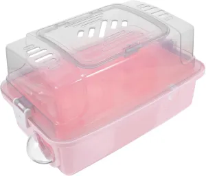 Toyvian Portable Hamster Cage Travel Carrier for Small Animals Water Bottle for Hamster Visits to Vet