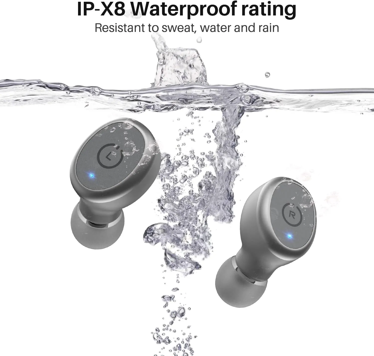 TOZO T10 True Wireless Bluetooth 5.3 Earbuds, 45H Playtime, Wireless Charging Case, IPX8 Waterproof Stereo Headphones in Ear Built in Mic Headset Premium Sound with Deep Bass, 32 Preset EQs via APP