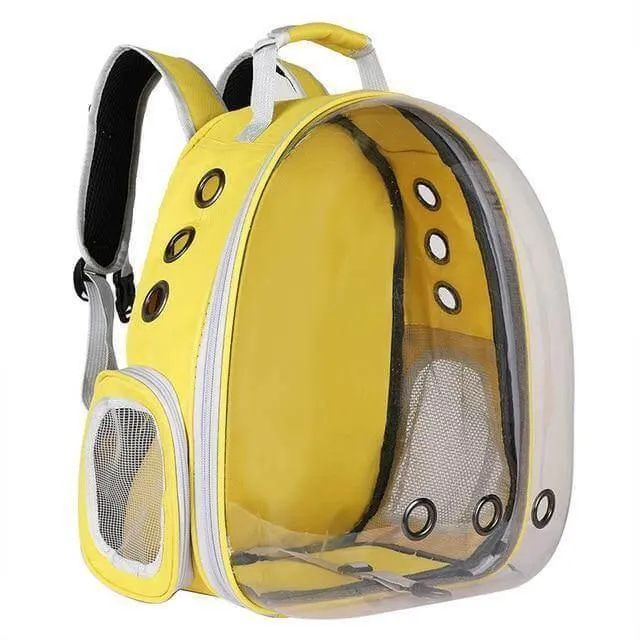 Transparent Pet Carrier Backpack - Breathable Travel Bag for Cats and Dogs