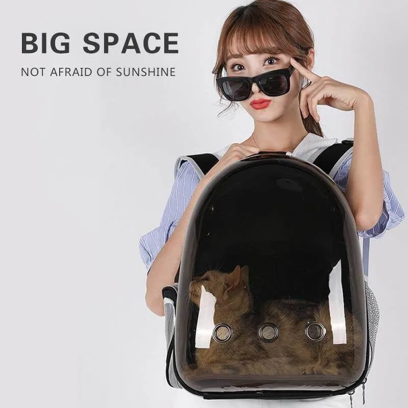 Transparent Pet Carrier Backpack - Breathable Travel Bag for Cats and Dogs