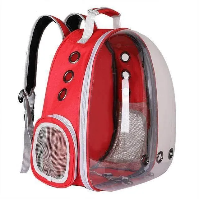 Transparent Pet Carrier Backpack - Breathable Travel Bag for Cats and Dogs