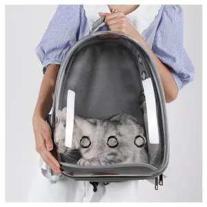 Transparent Pet Carrier Backpack - Breathable Travel Bag for Cats and Dogs