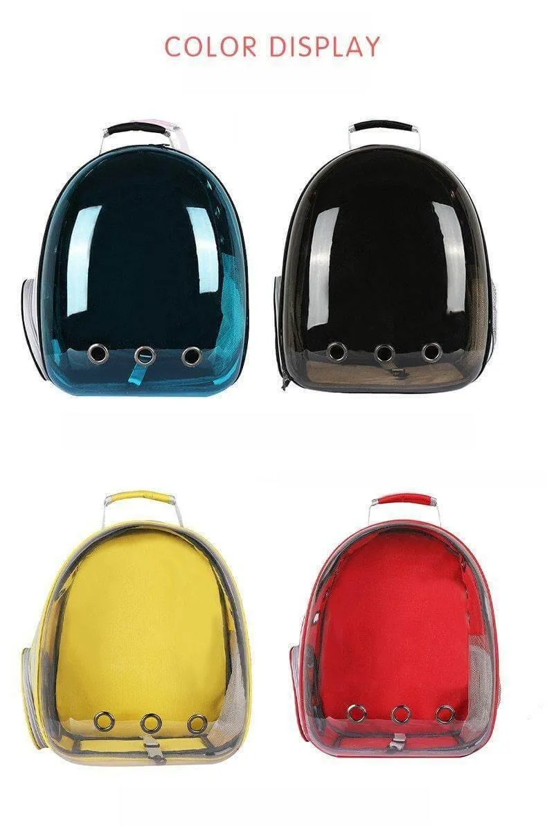 Transparent Pet Carrier Backpack - Breathable Travel Bag for Cats and Dogs
