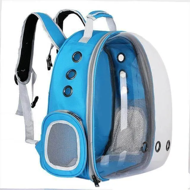 Transparent Pet Carrier Backpack - Breathable Travel Bag for Cats and Dogs