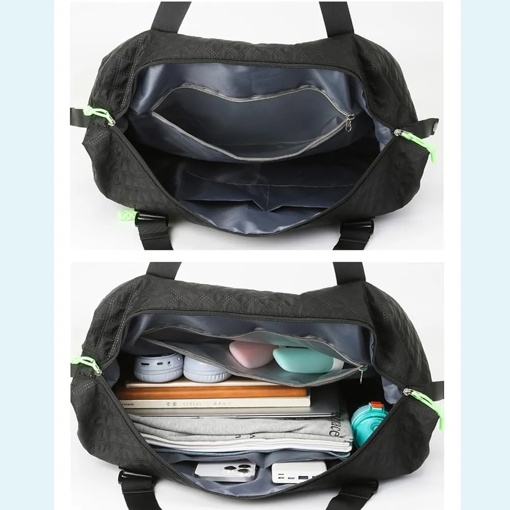 Travel Bag for Men and Women Waterproof Travel Duffel Bag Underseat Carry on Luggage Brown
