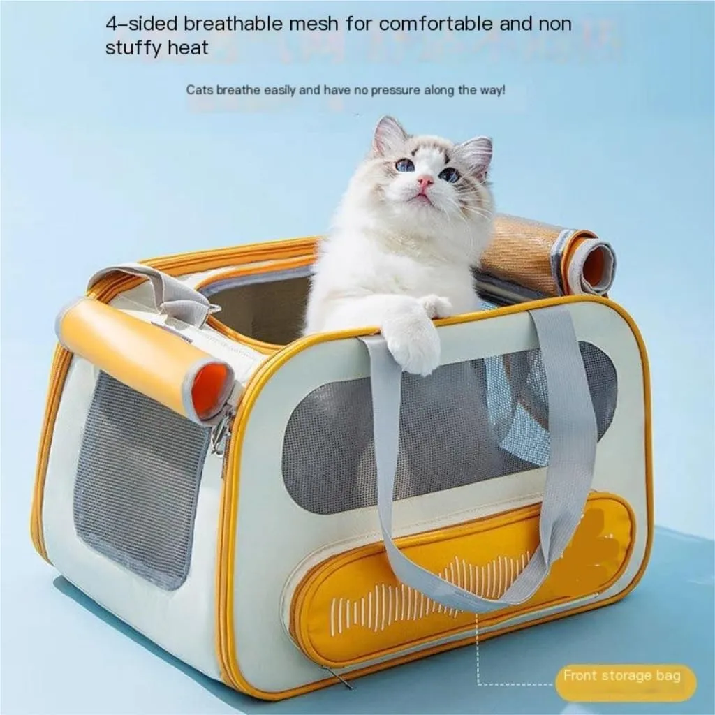 Travel Cat Bag Cat Music Rhythm Cat Bag Going Out Messenger Bag Portable Backpack Pet Bag Multifunctional Storage Cat Bag Cat Bag