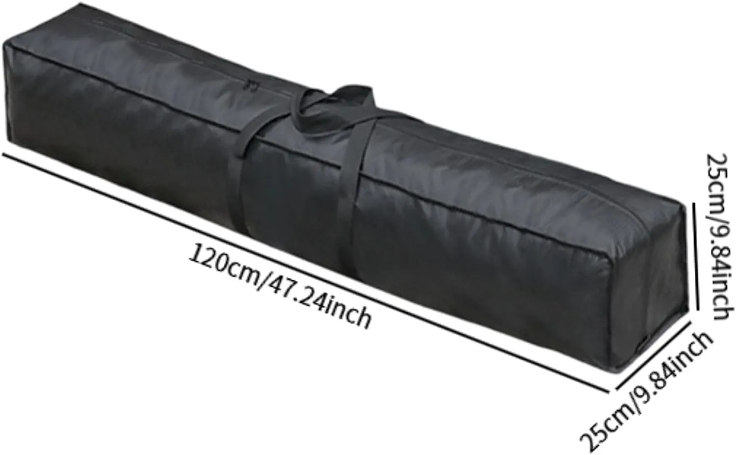 Travel Duffle Bag Water Resistant Rectangular Dustproof Long Luggage Bag Large Sports Equipment Storage for Fishing Gym Black, 120cmx25cmx25cm