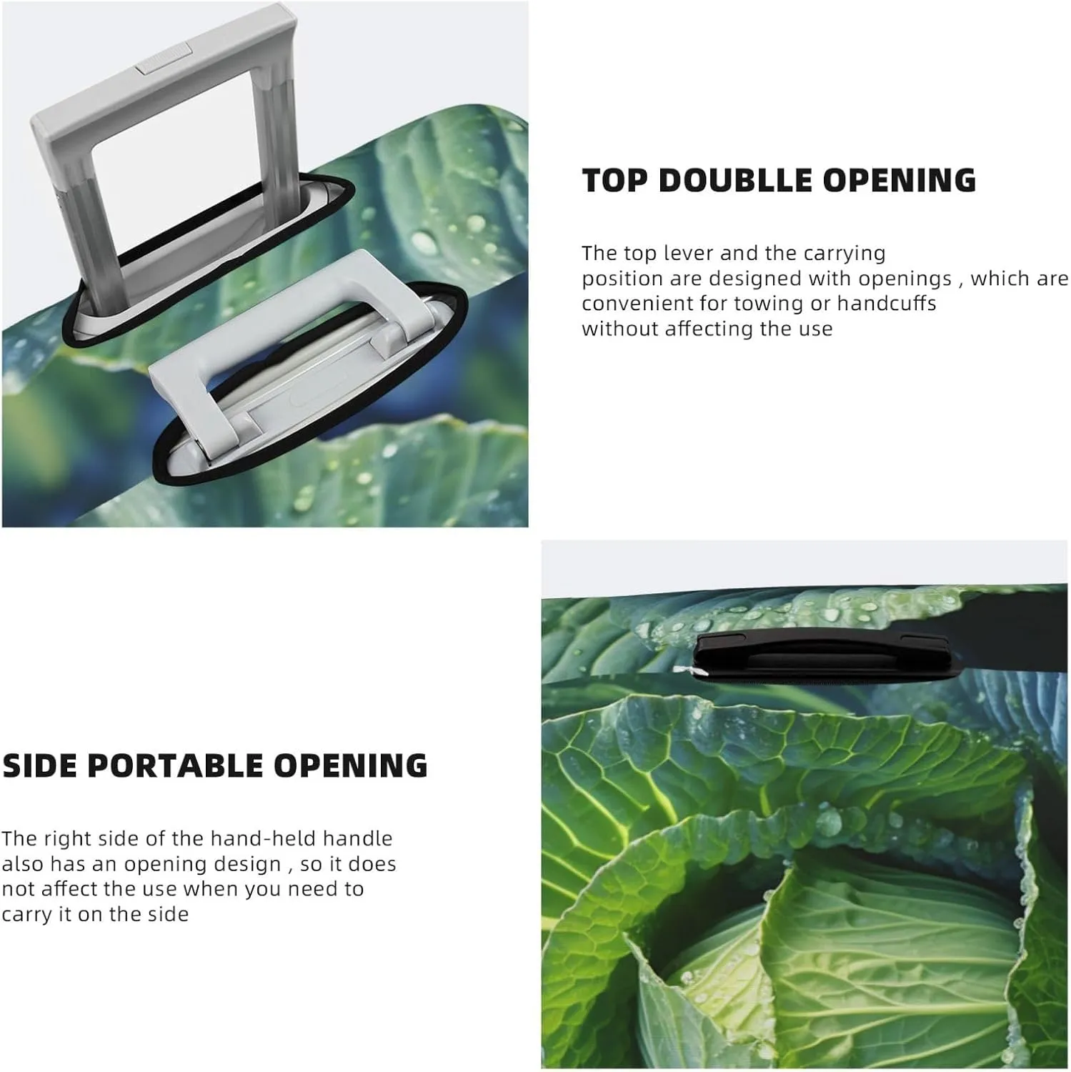 Travel Luggage Cover Anti-Scratch Suitcase Cover Protector Elastic Thicken Luggage Protector Washable Baggage Covers Bright Cabbage Suitcase Sleeve Fit 18-32 Inch Luggage Medium