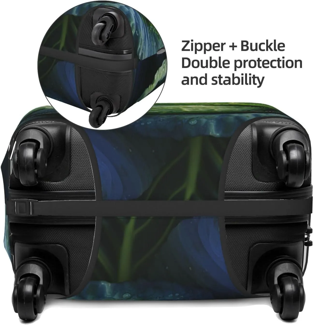 Travel Luggage Cover Anti-Scratch Suitcase Cover Protector Elastic Thicken Luggage Protector Washable Baggage Covers Bright Cabbage Suitcase Sleeve Fit 18-32 Inch Luggage Medium