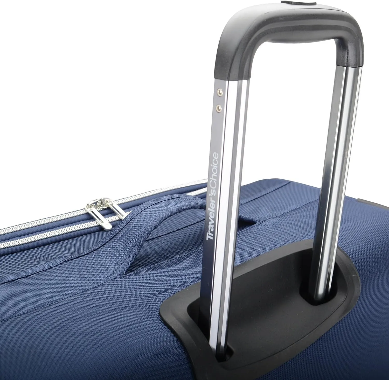 Traveler's Choice Lares Softside Expandable Luggage with Spinner Wheels, Navy, Carry-On 22-Inch