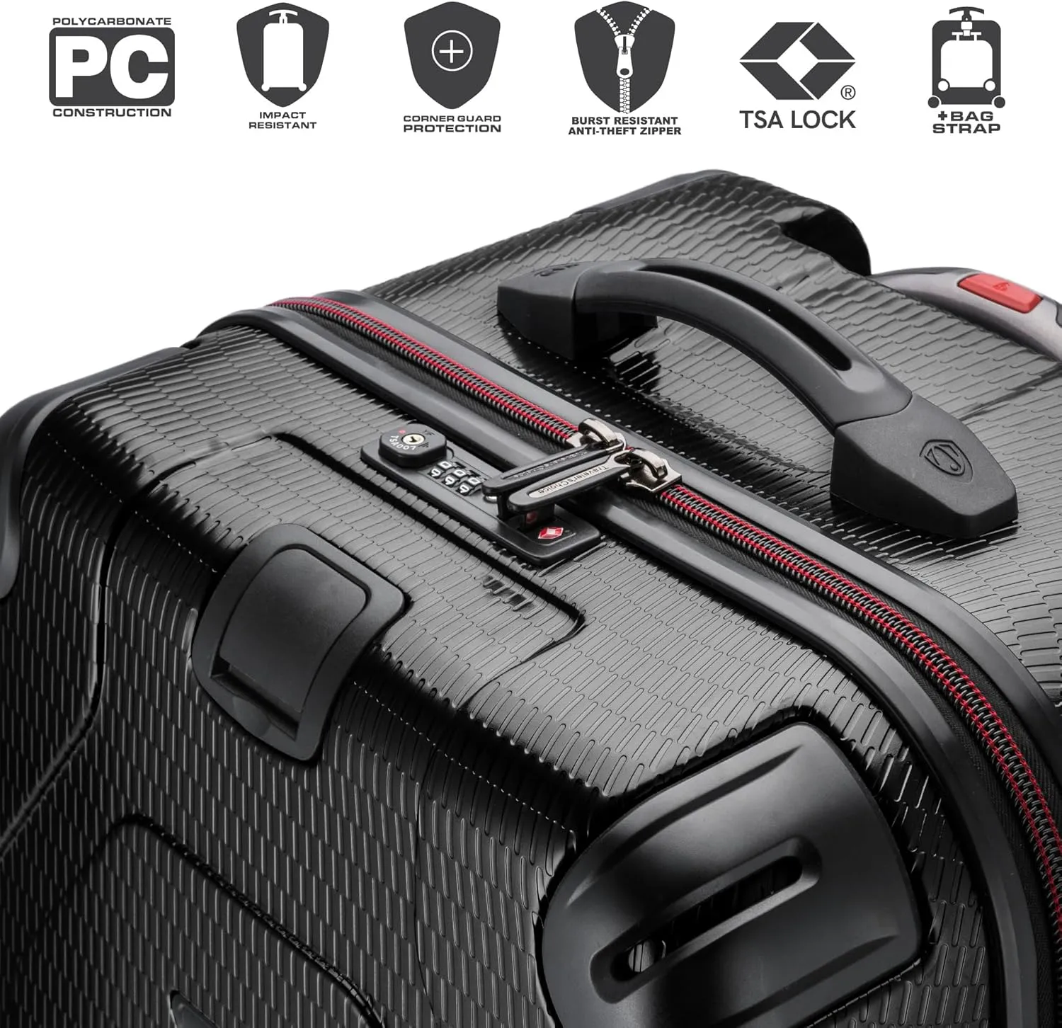 Traveler's Choice Maxporter II Hardside Polycarbonate Suitcase with Spinner Wheels, Carbon Gray, 30" Trunk Luggage
