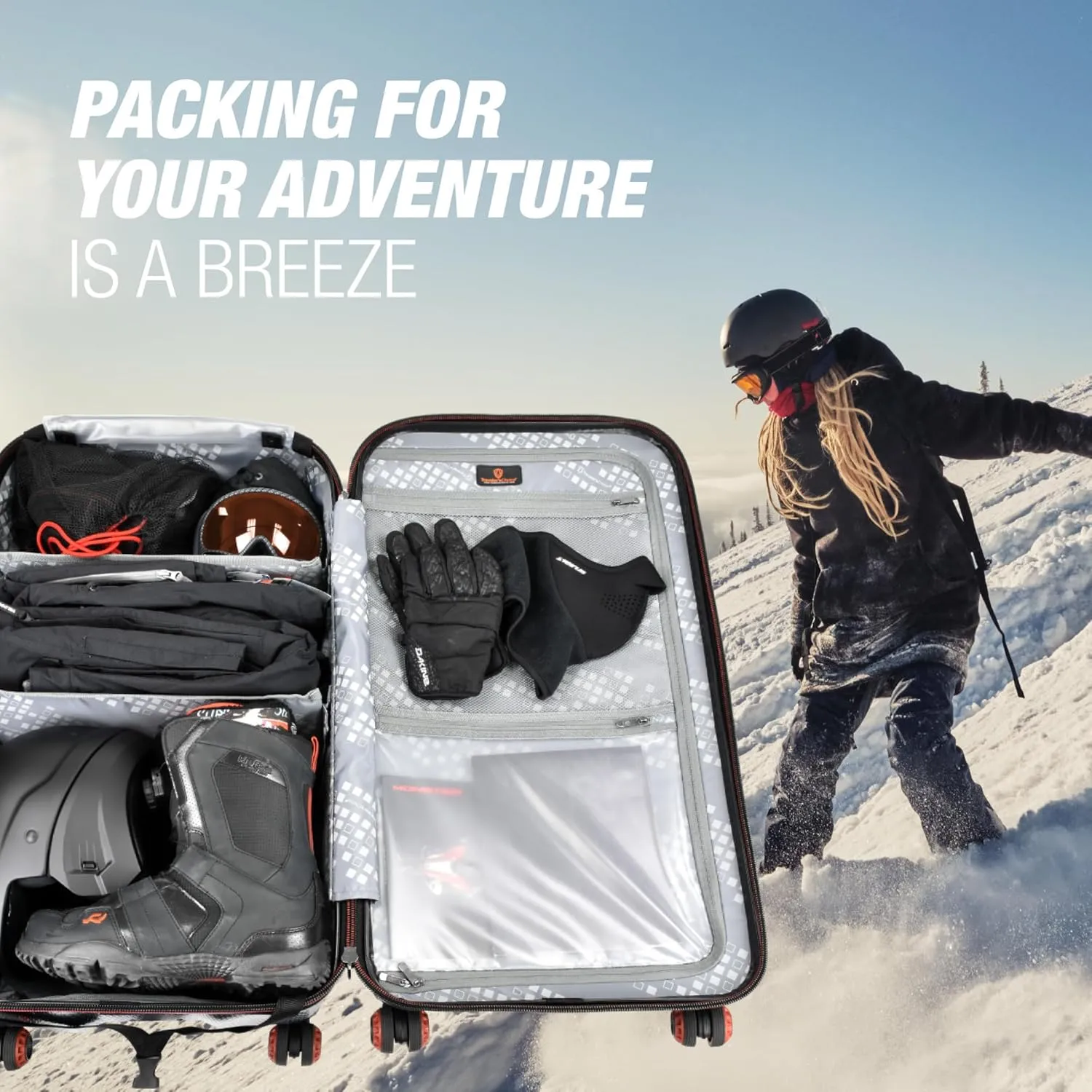 Traveler's Choice Maxporter II Hardside Polycarbonate Suitcase with Spinner Wheels, Carbon Gray, 30" Trunk Luggage