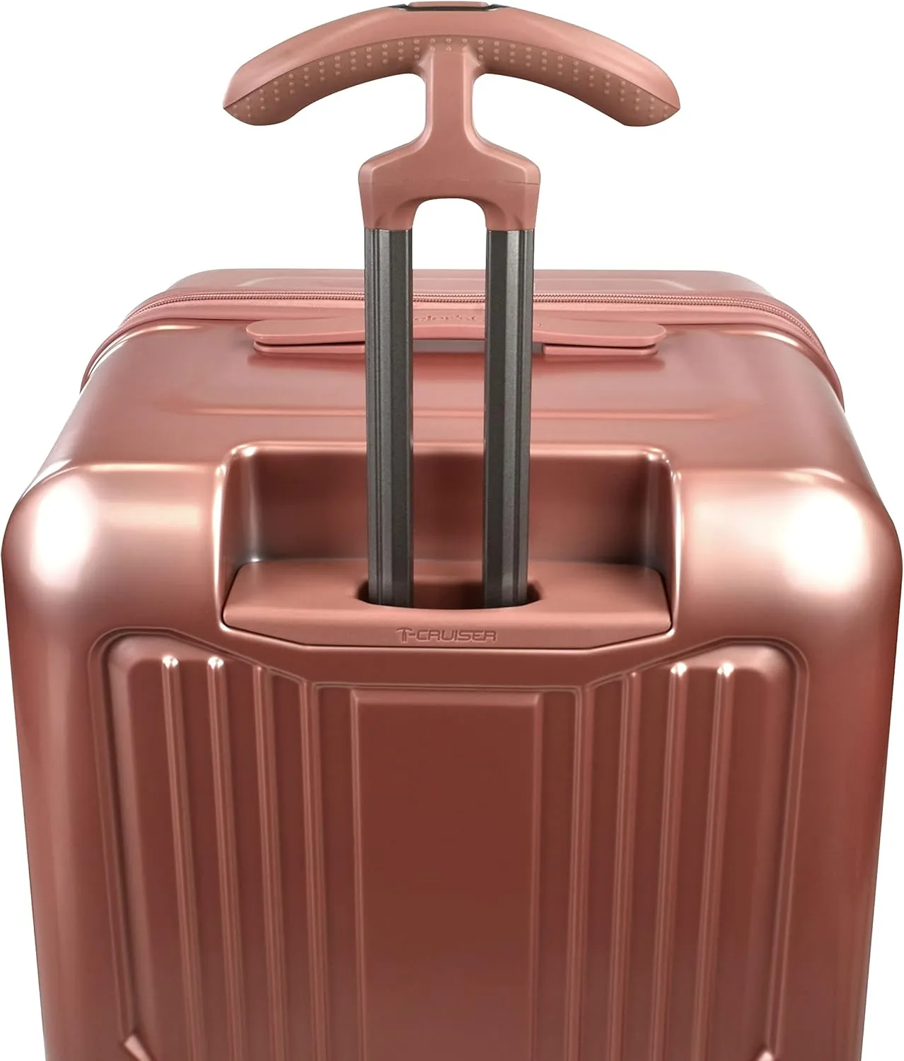 Traveler's Choice Ultimax II 26" Medium Trunk Spinner Luggage, Tie Down Straps, Pink Rose, Checked Inch