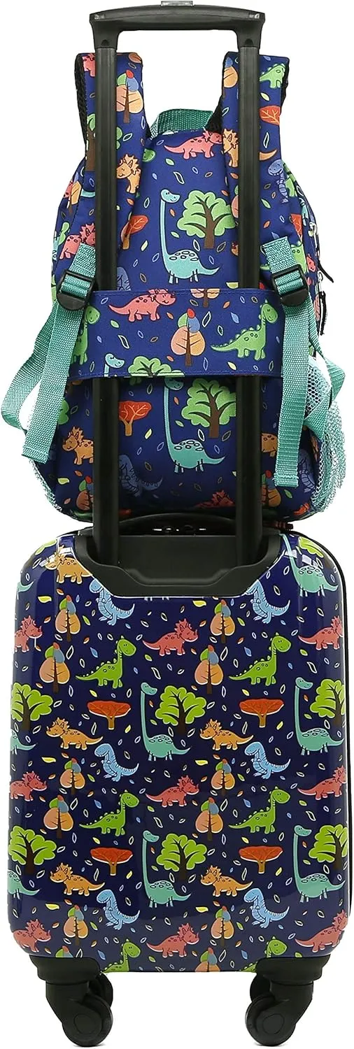 Travelers Club 5 Piece Kids' Luggage Set, Dino