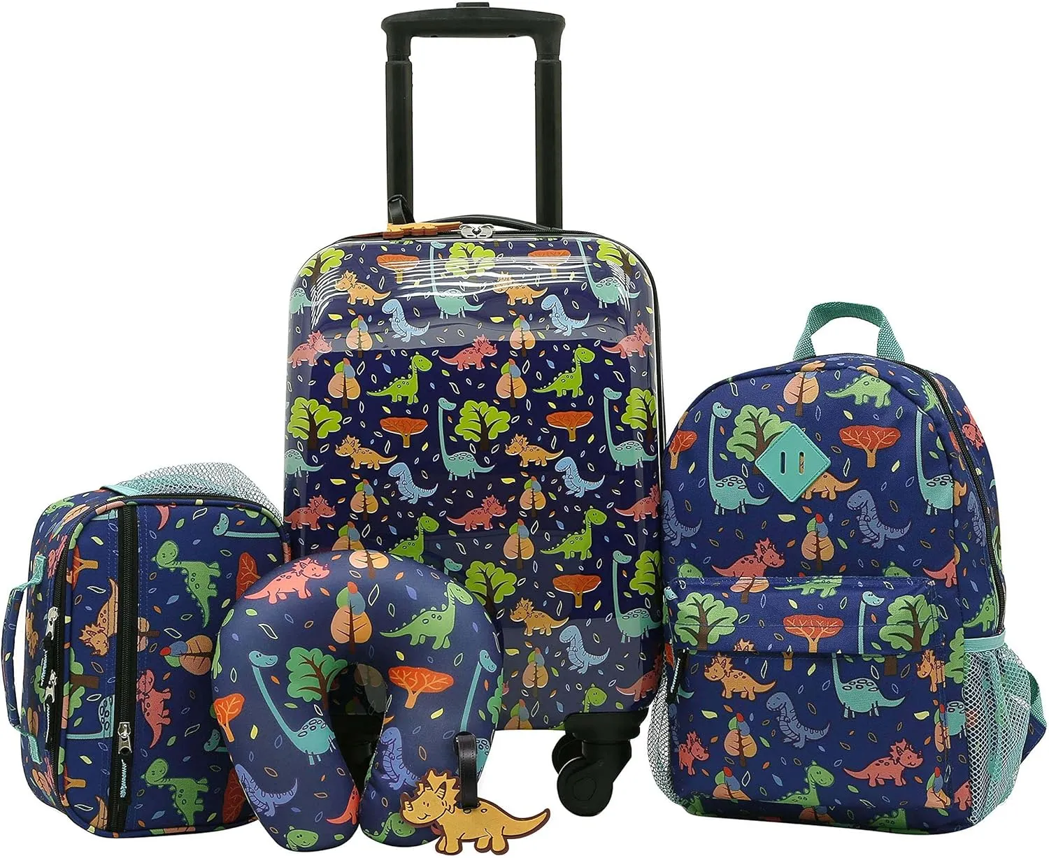 Travelers Club 5 Piece Kids' Luggage Set, Dino