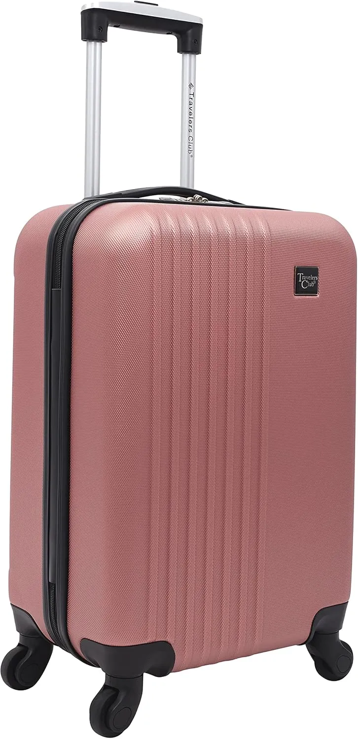 Travelers Club Cosmo Hardside Spinner Luggage, Rose Gold, Carry-On 20-Inch