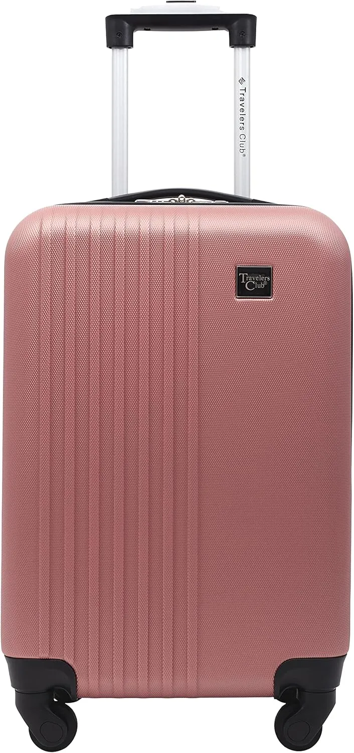 Travelers Club Cosmo Hardside Spinner Luggage, Rose Gold, Carry-On 20-Inch