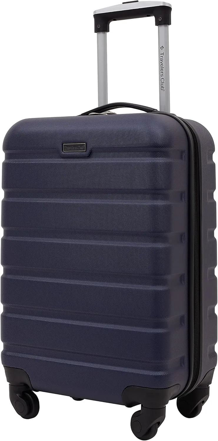 Travelers Club Harper Luggage, Blue, 20-Inch Carry-On