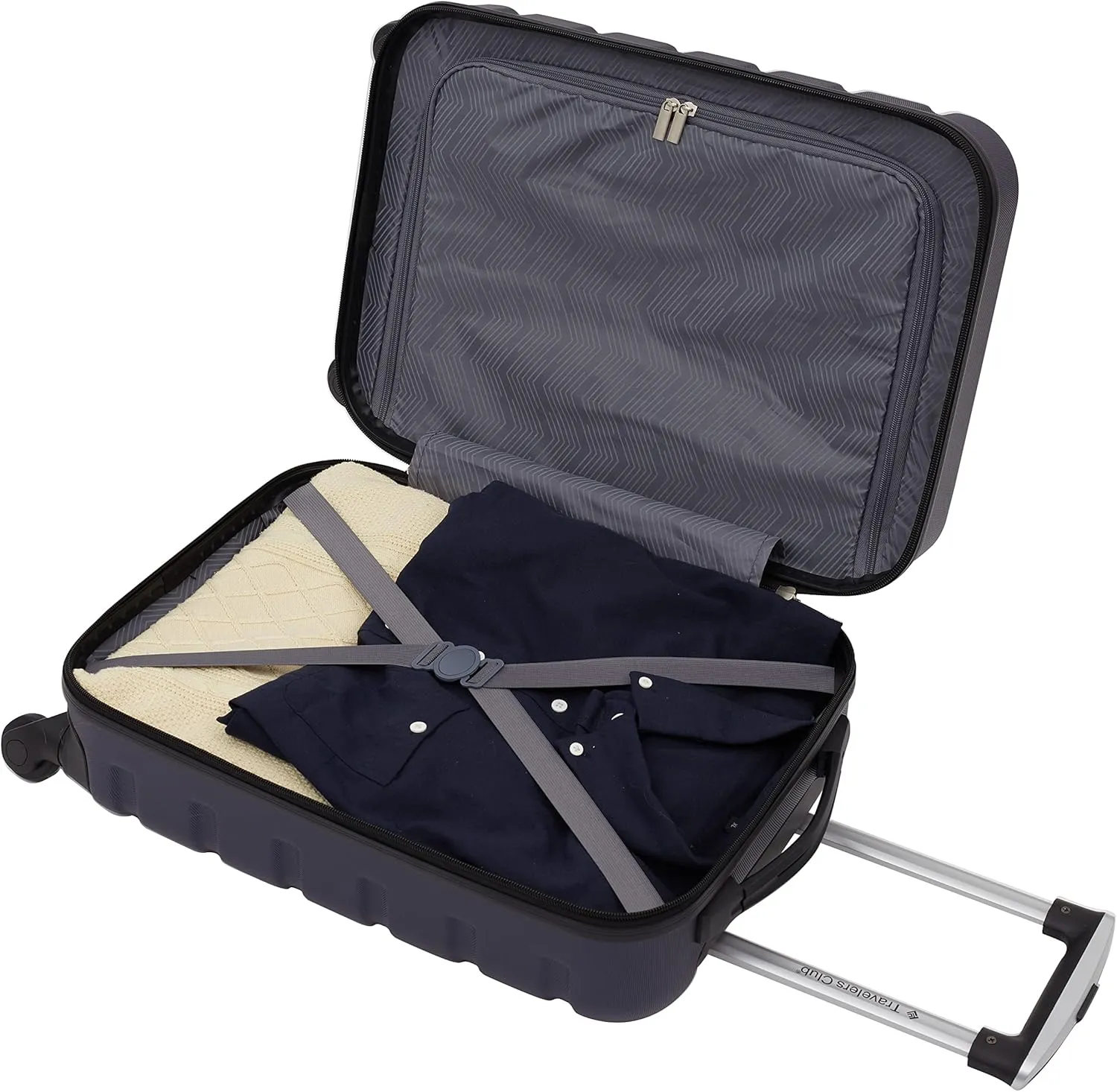 Travelers Club Harper Luggage, Blue, 20-Inch Carry-On