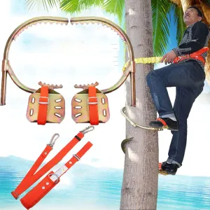 Tree Climbing Gear, Non-Slip Pole Climbing Spikes With Safety Harness, Electrician'S Foot Buckle, Tree Climbing Gear For Tree Work, Rust Protection, Wear-Resistant, Easy To Pick Fruits,300Model
