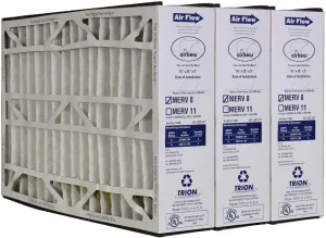 Trion 255649-105 Air Bear MERV 8 High-Performance Pleated Air Purifier Furnace Filter, Cleaner Purification Systems, 16 by 25 by 5 Inches (3 Pack)