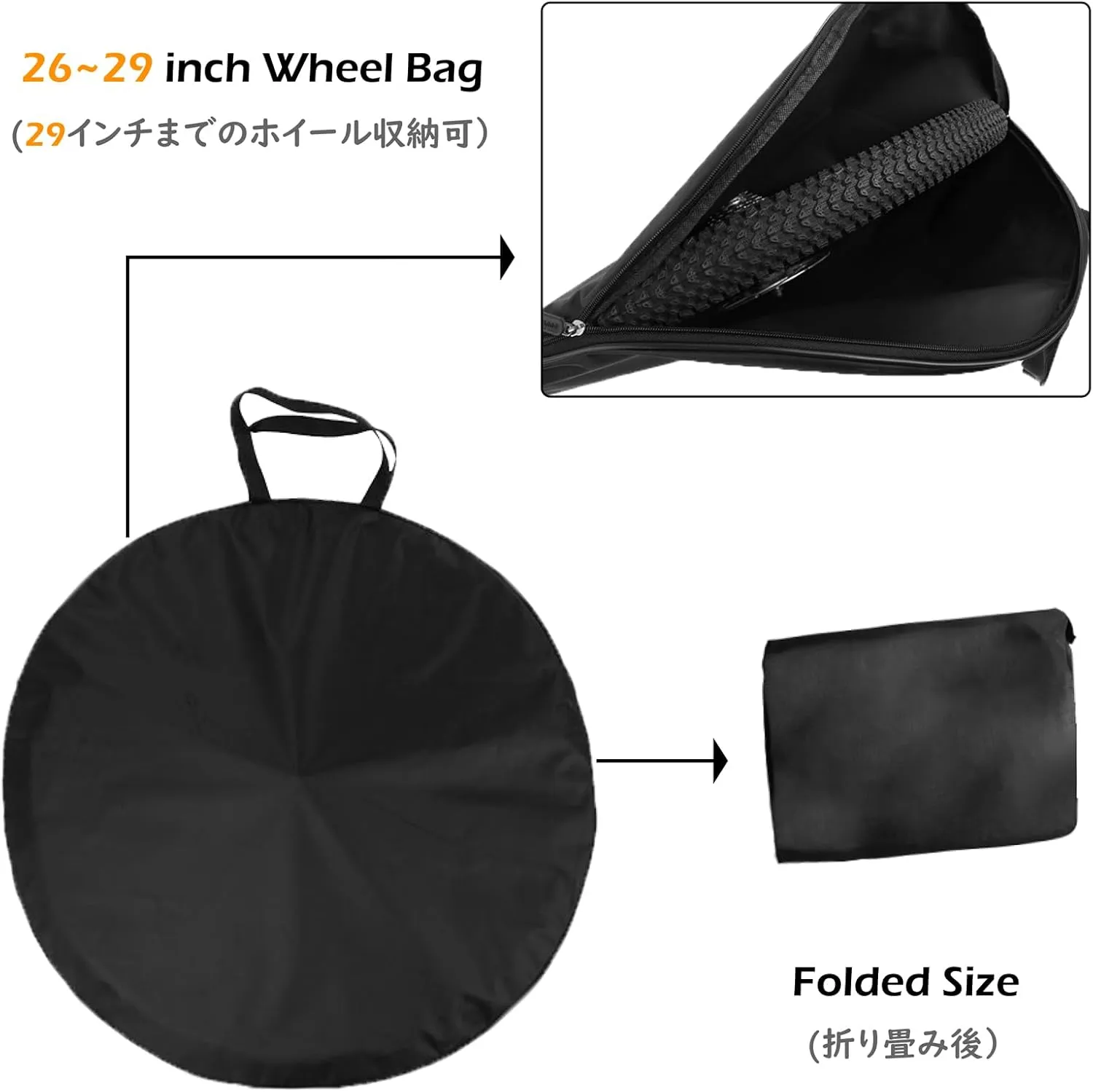 TRIWONDER Soft Bike Bicycle Wheel Bag Wheelset Bag MTB Mountain Road Bike Travel Case Wheel Carrying Bag (26")