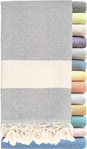 Turkish Beach Towel Oversized Clearance XL 40x71- Sand Free - 100% Cotton Soft Quick Dry - Extra Large Blanket Travel and Pool Towels for Adults- Cloud Sandproof, Beach Essentials for Women