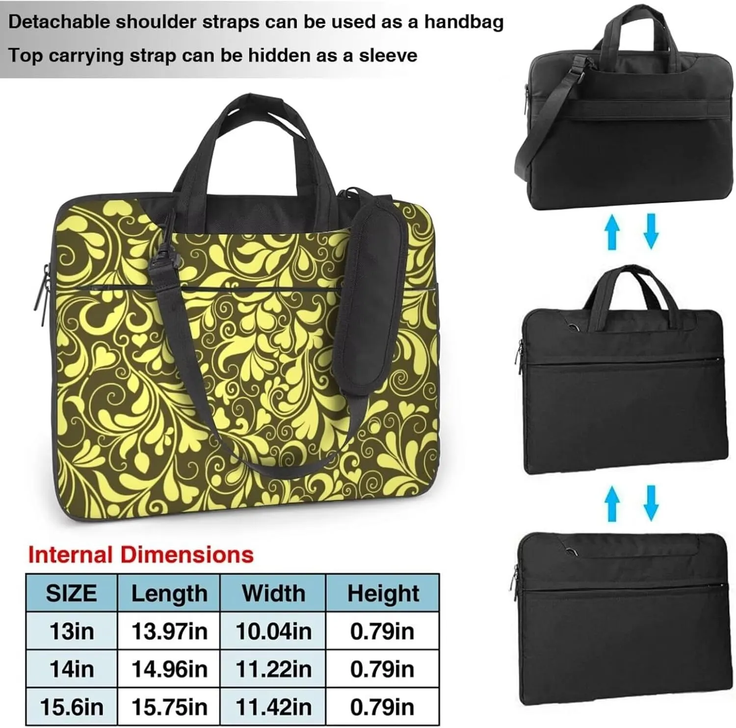 Ultra Thin Single Shoulder and Hand Held Laptop Bag for Couples, Laptop Case Laptop Sleeve Laptop Cover 13"-15.6"