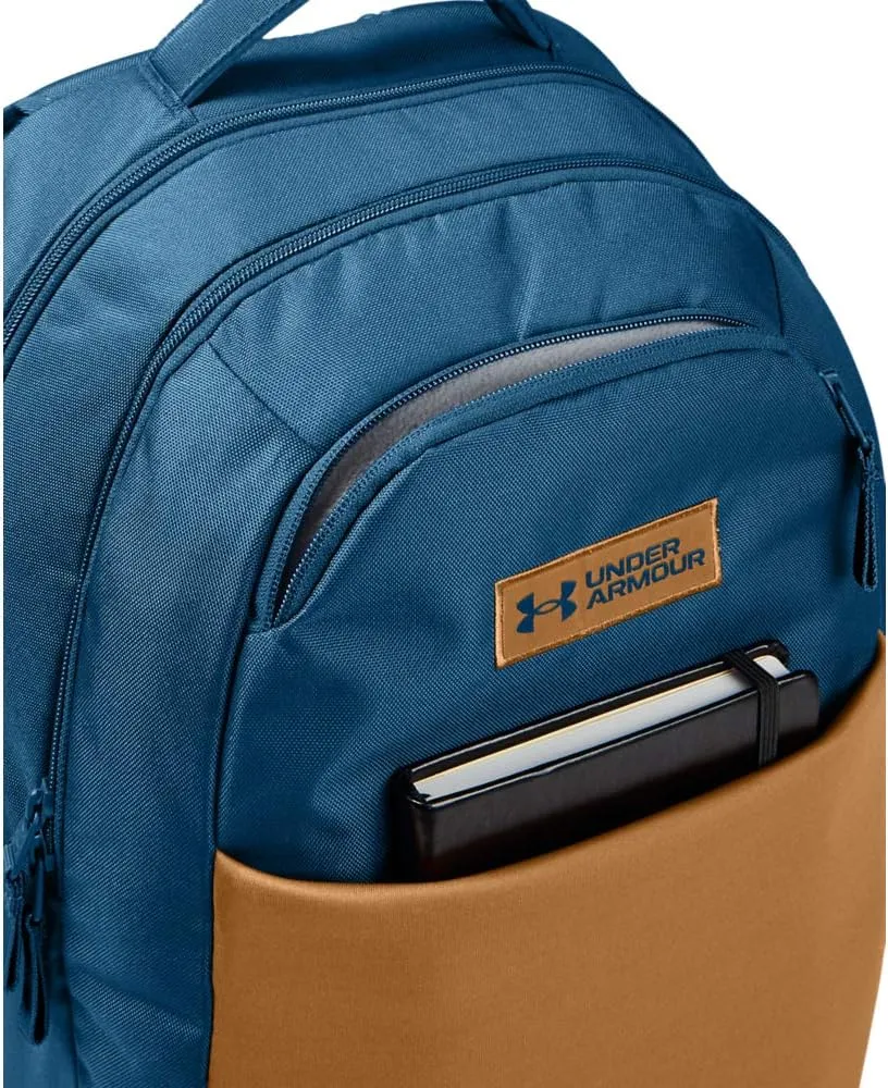Under Armour Recruit 3.0 Backpack, Graphite Blue (581)/Yellow Ochre, One Size Fits All